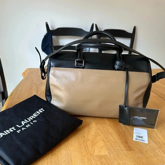 Yves Saint Laurent Classic Duffle 6 Handbag 2Way Color Block calfskin Leather - Picture 8 of 15